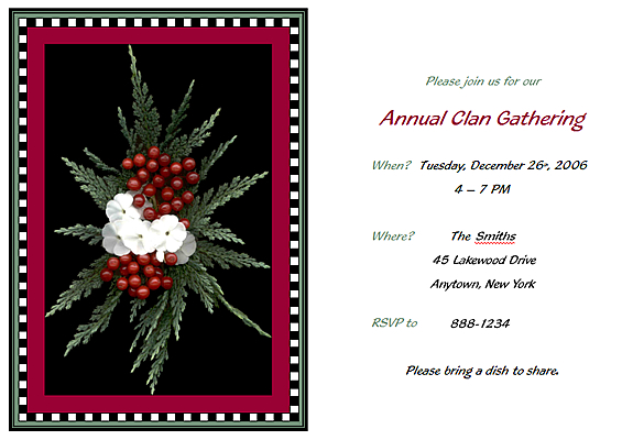 Christmas party invitation