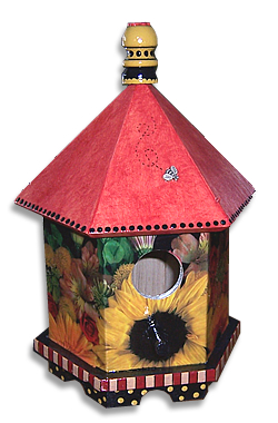 Sunflower birdhouse