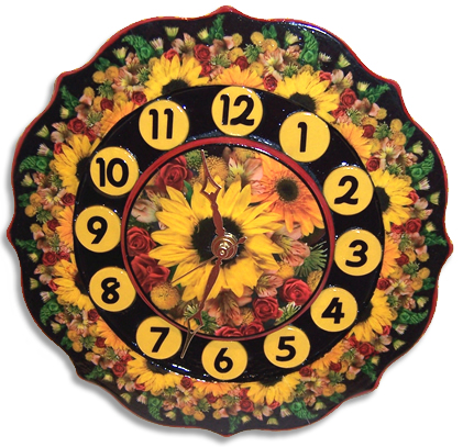 Sunflower clock